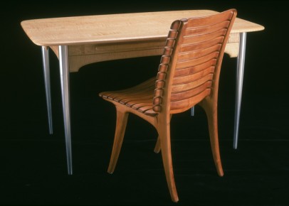 Maple Desk with Aluminum Legs