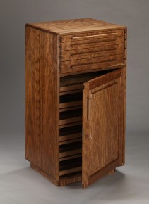 Figured Cherry Cabinet - Open Door