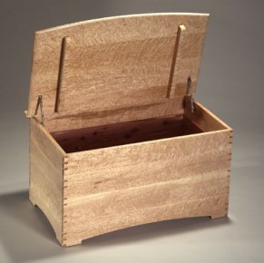 Bird's Eye Maple Blanket Chest - Open