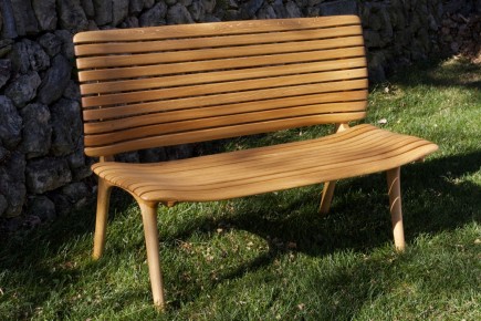White Oak Slat Bench