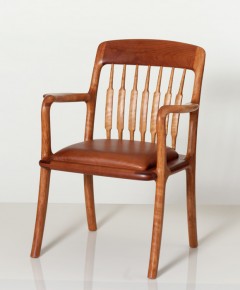 Cherry Upholstered Armchair